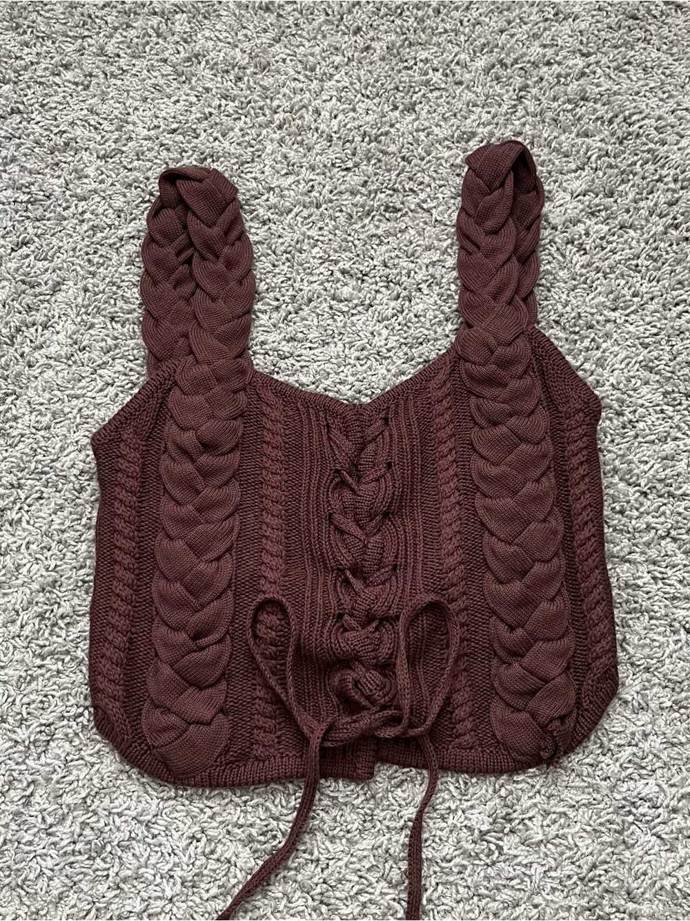 Brown crochet blouse